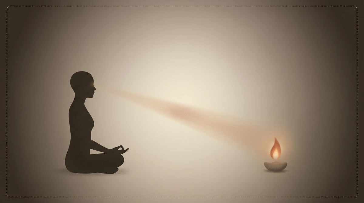 Meditation mit fixiertem Blick: 6 Techniken von Trataka bis Zazen