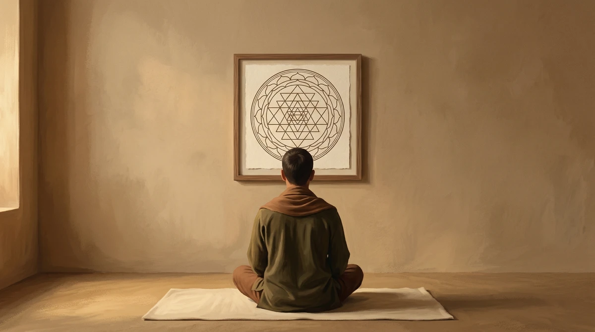 Wie man mit einem Sri Yantra meditiert